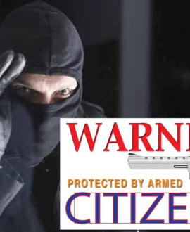 Warning Protected By Armed Citizens STICKER